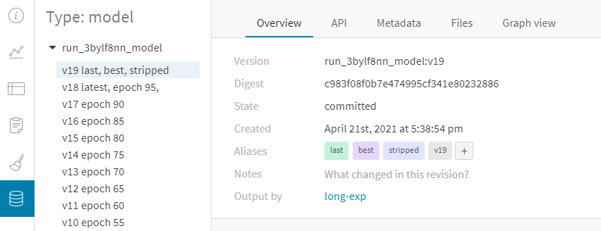 Gestion des versions du modèle