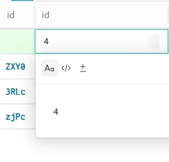 Dataset UI - 列にデータを追加して書式設定する。