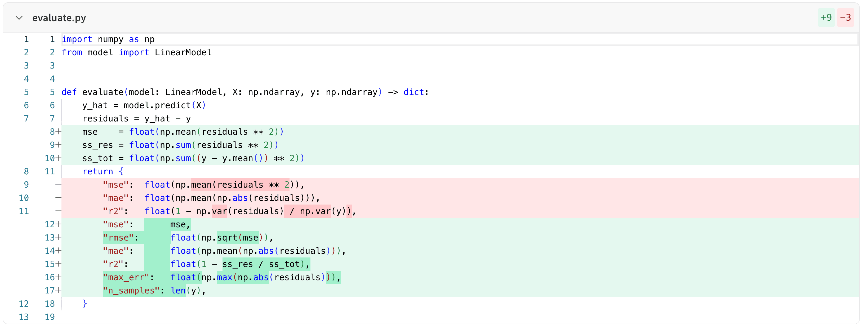 Diff patch unified view