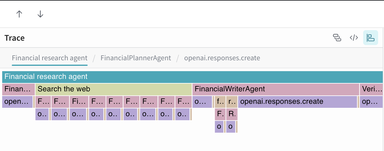 Trace panel flame graph