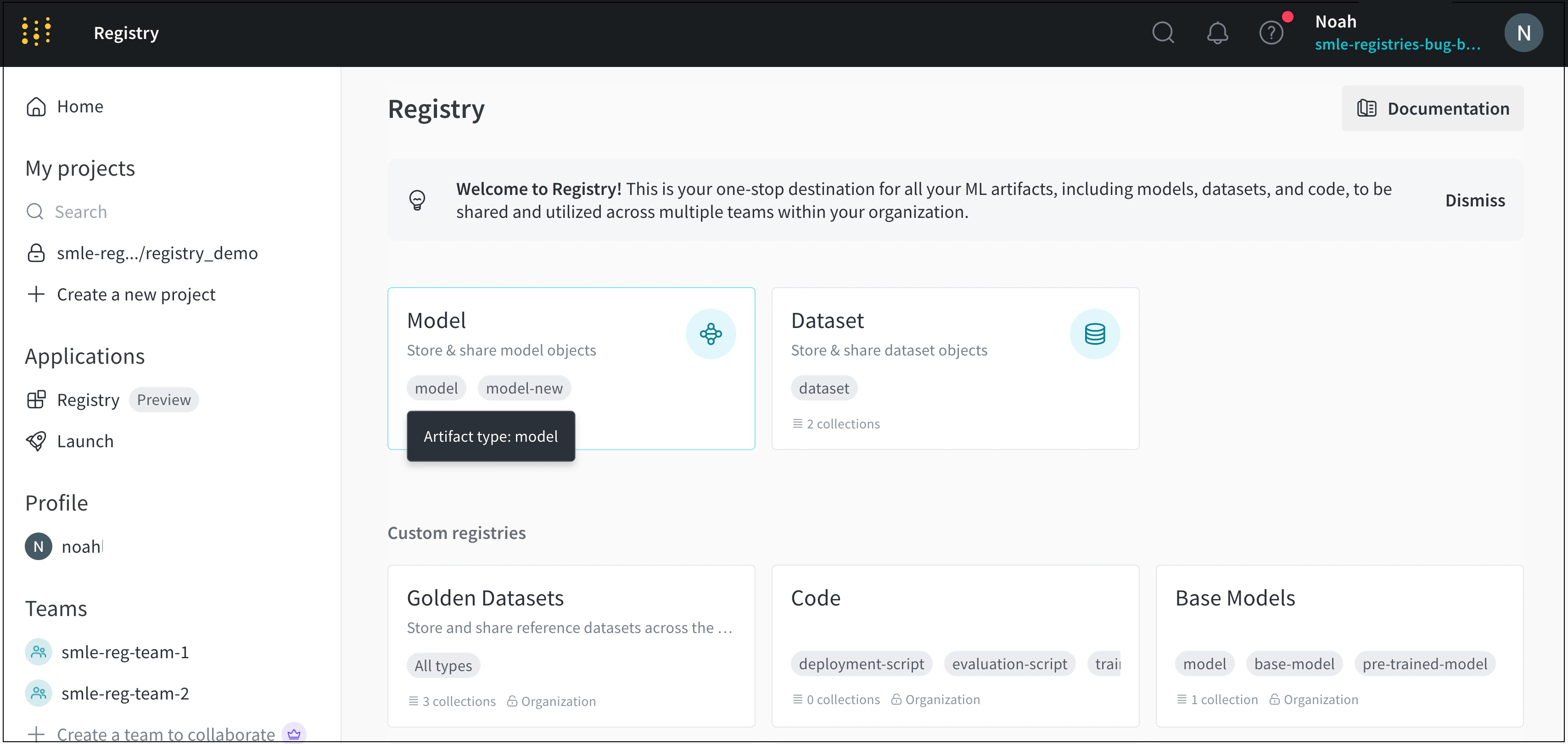 Sélection des types d’artifact