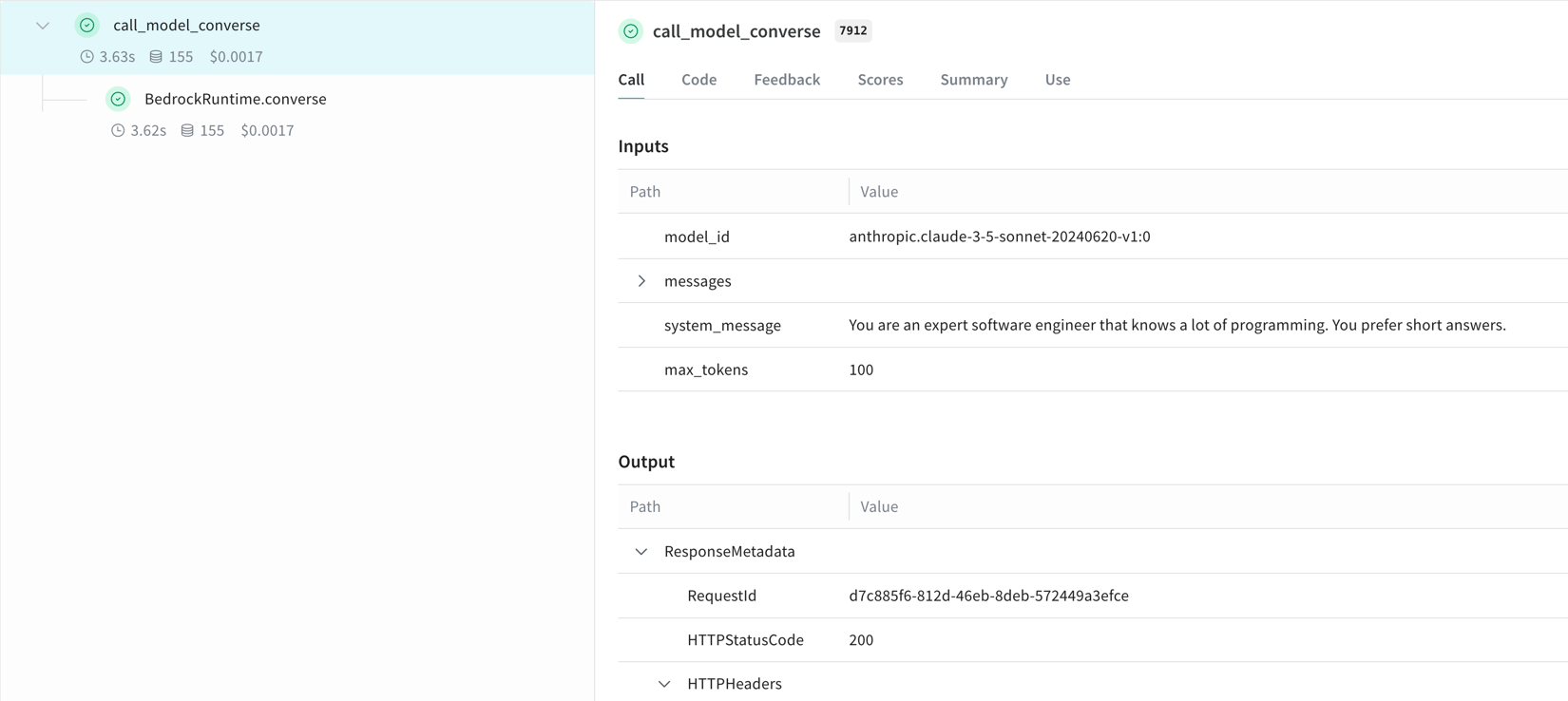 Invoke Model Bedrock - Weights & Biases Documentation