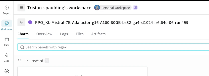 Screenshot showing updated workspace navigation