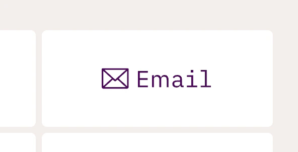 Email button on the Apps page