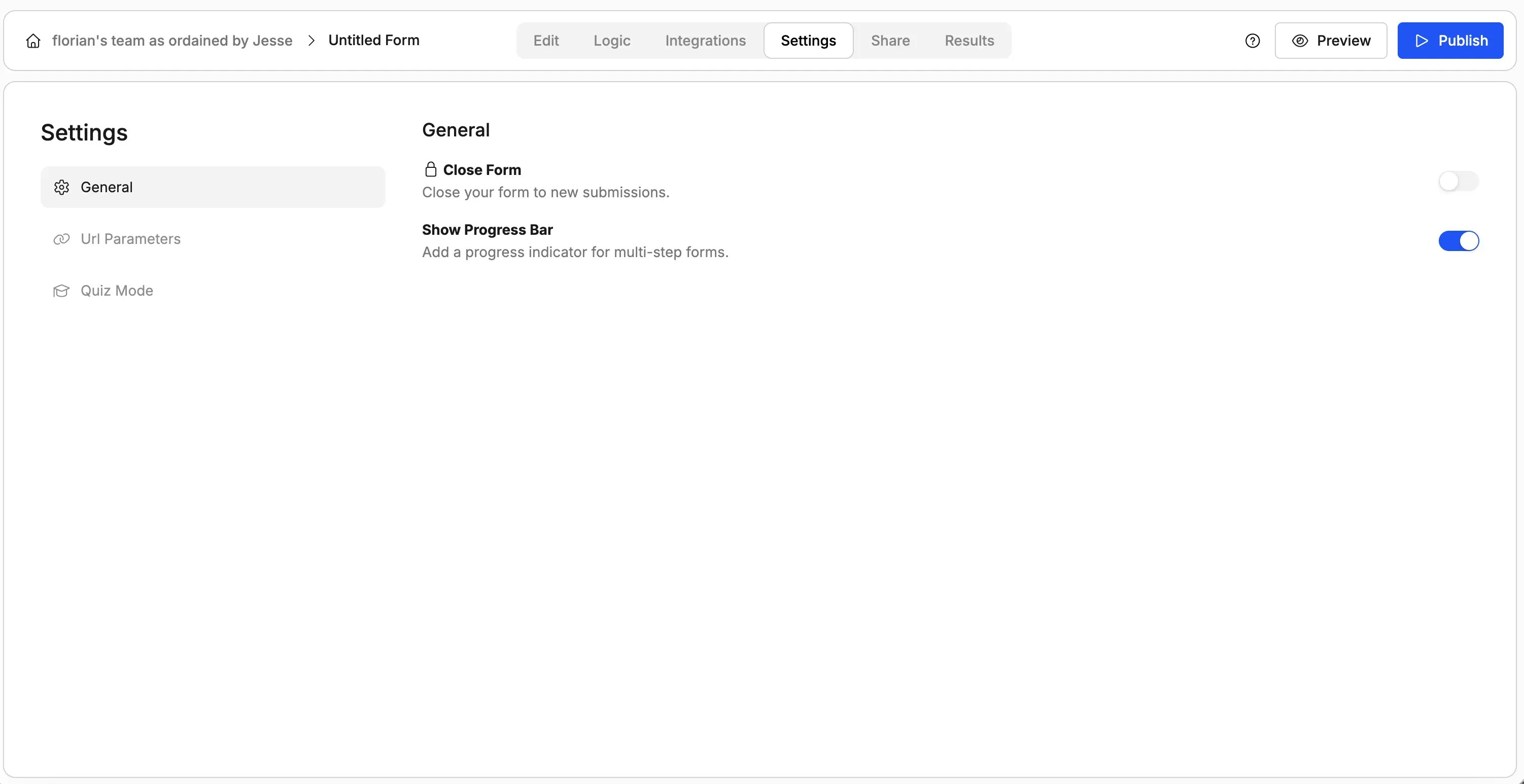 Screenshot showing how to enable progress bars in Weavely AI