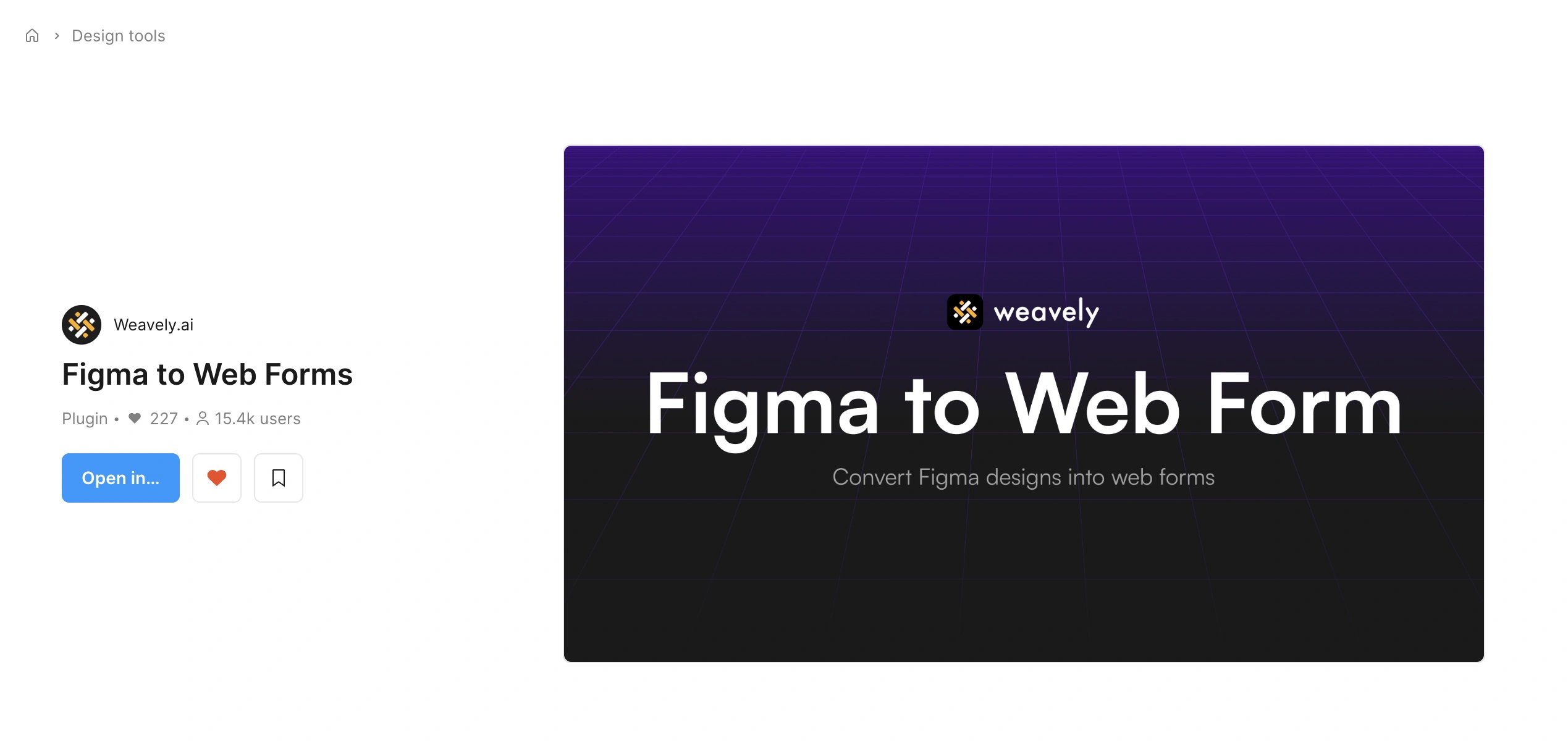 Figma to Web Form, Weavely Plugin
