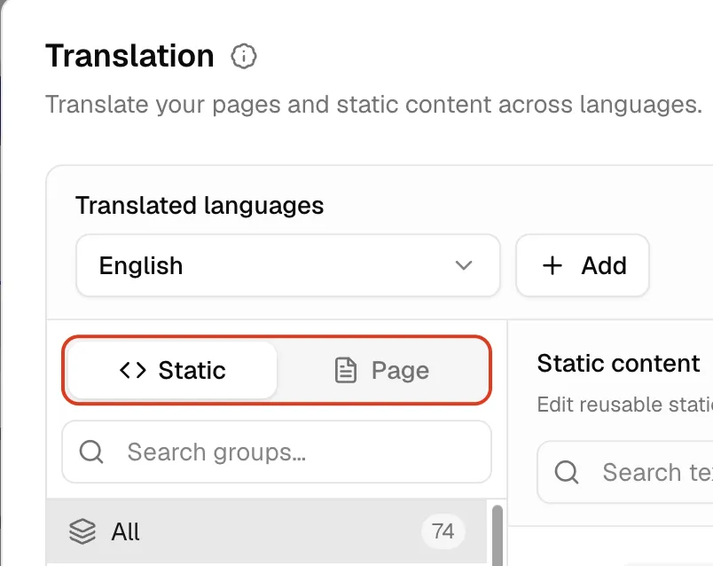 Scope navigation in the Translation Manager