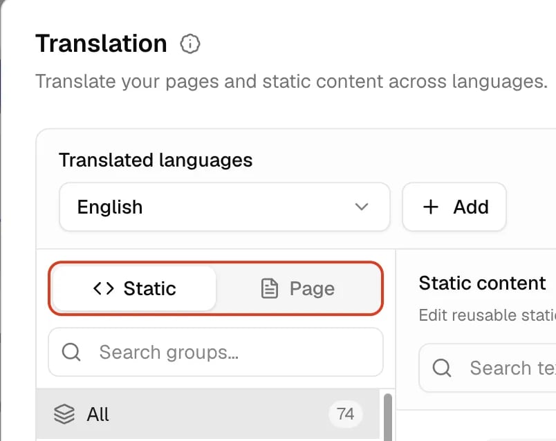 Scope navigation in the Translation Manager
