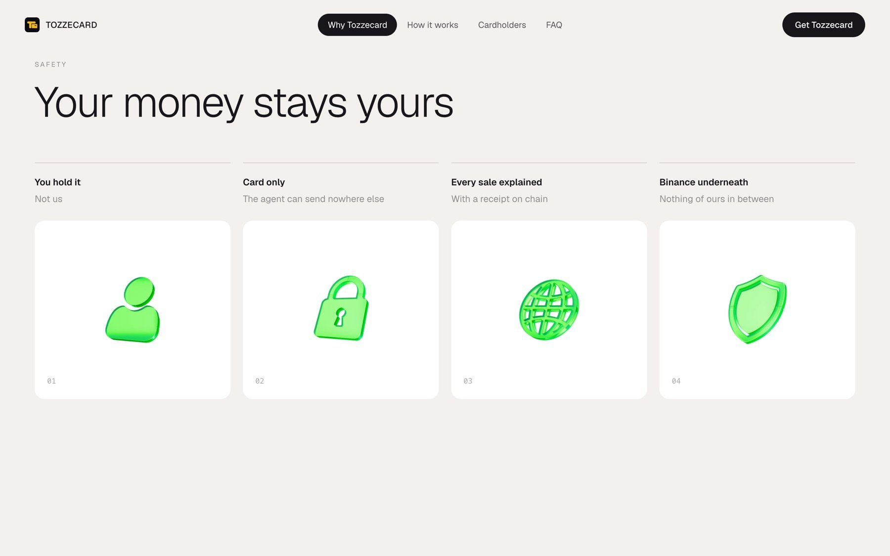 Your money stays yours