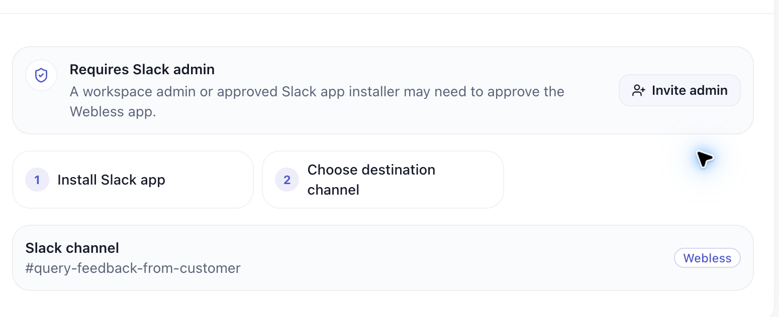 Slack channel selected for Human Handoff