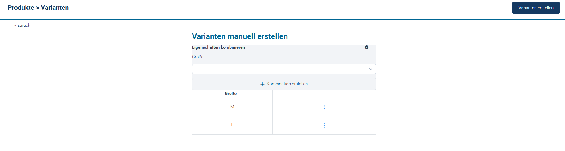 Assign product variant manually
