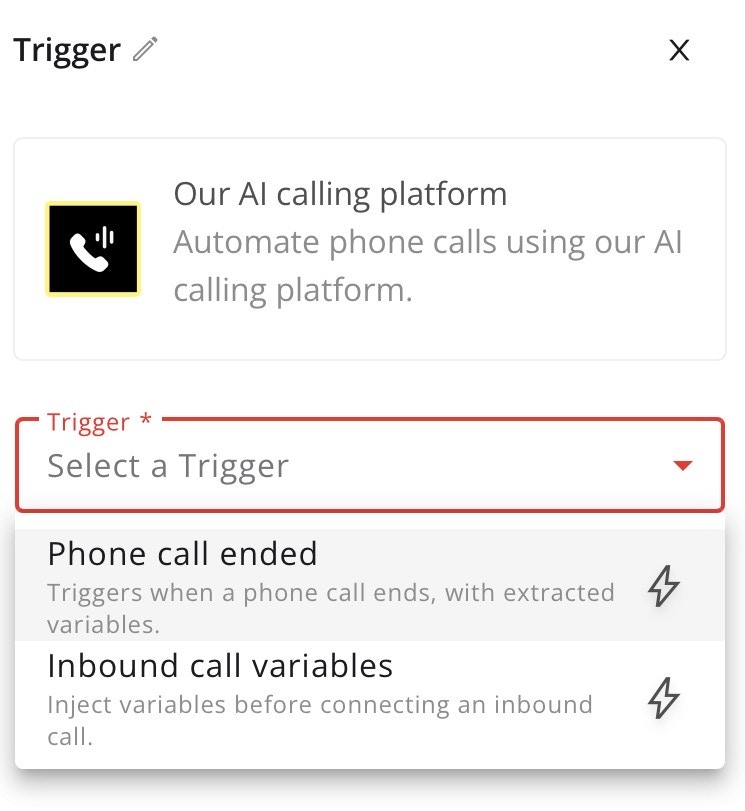 Website Excellence Builders Anruf-beendet-Trigger