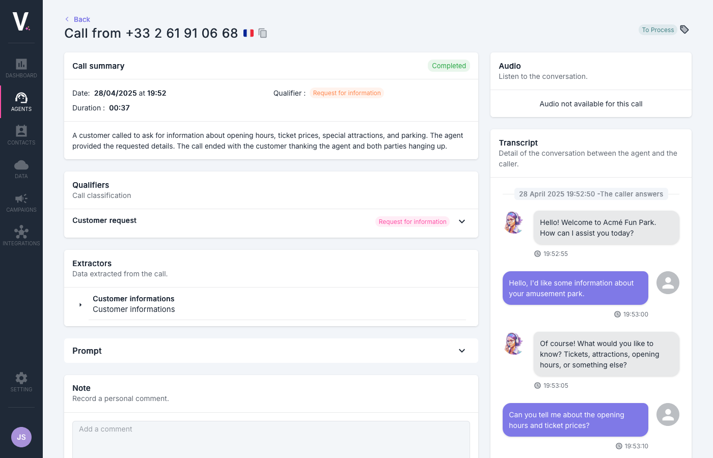 Call Details - Documentation