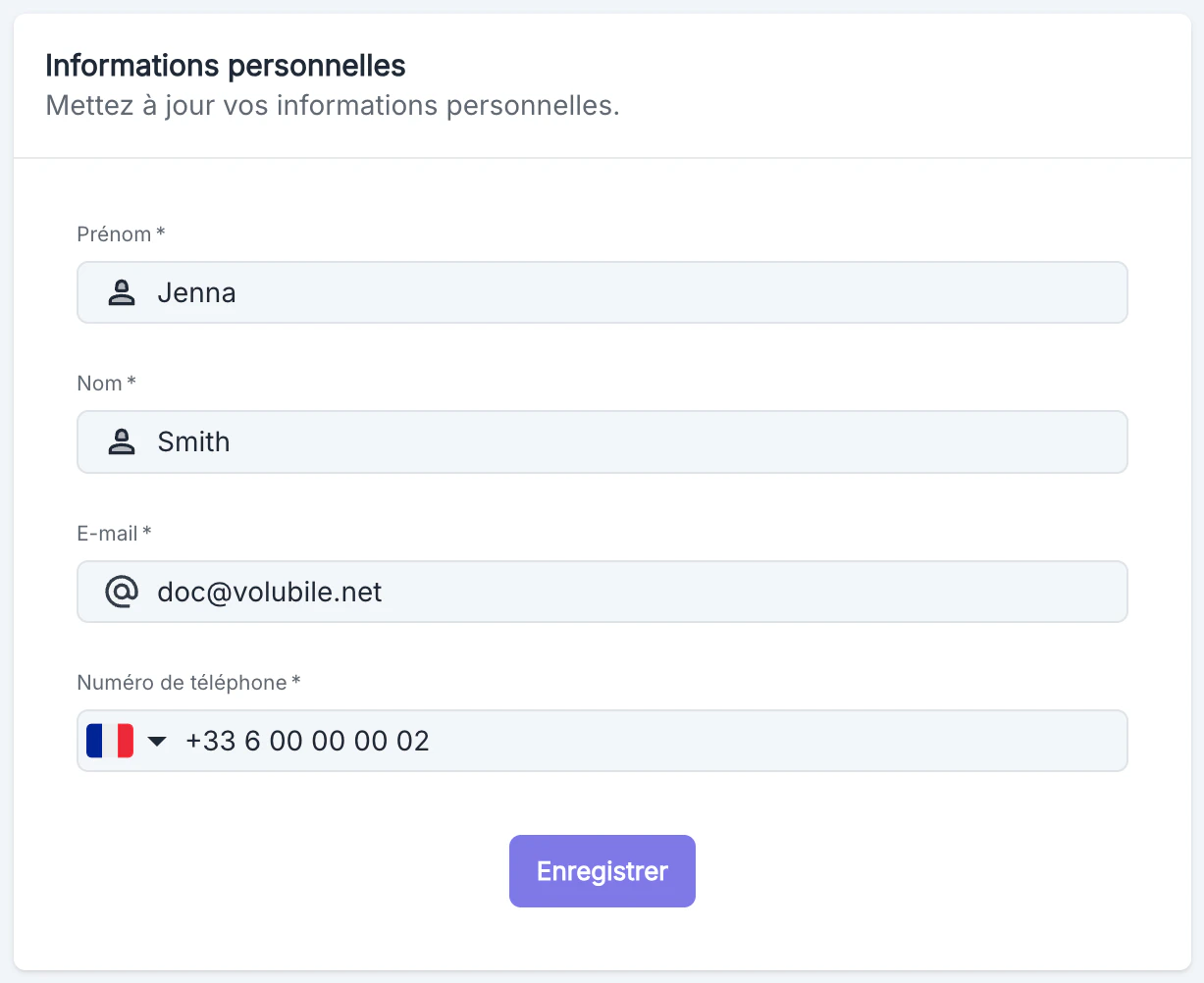 Personal information