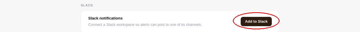 Connect the organization to Slack from organization settings