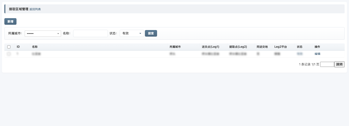 接驳点列表