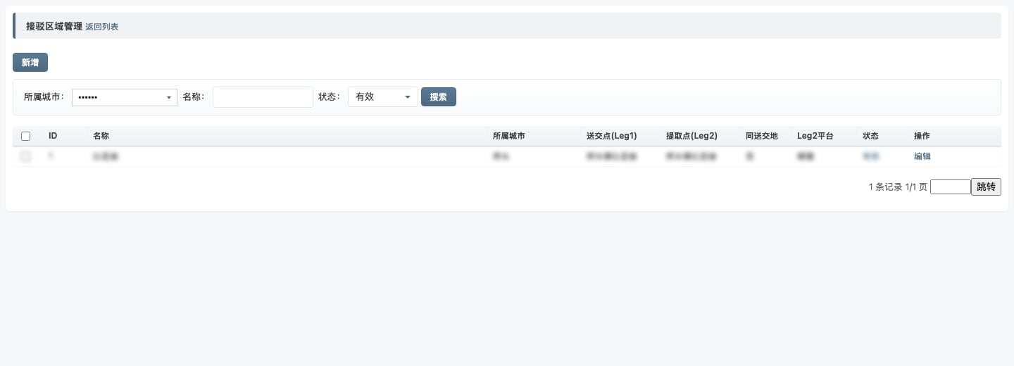 接驳点列表
