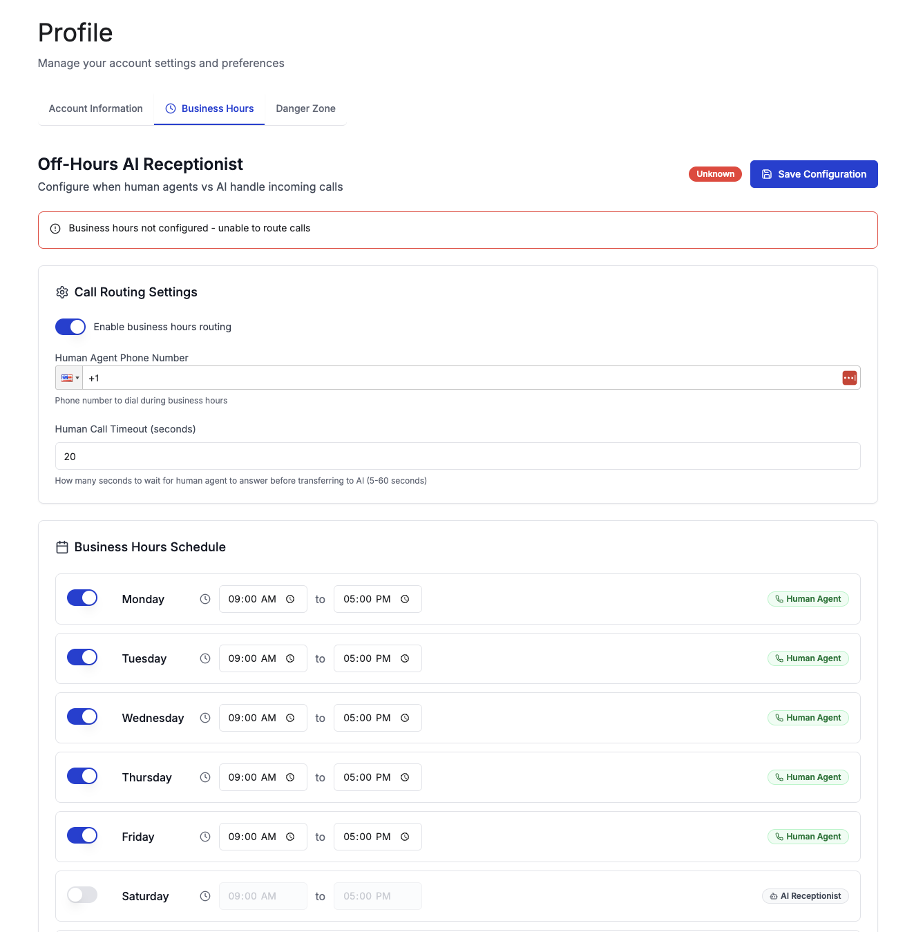 off hours ai receptionist