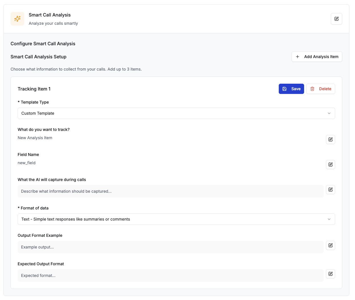 ai smart call analysis