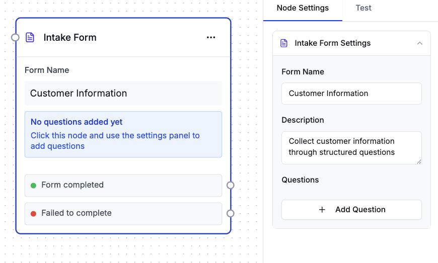 intake form node