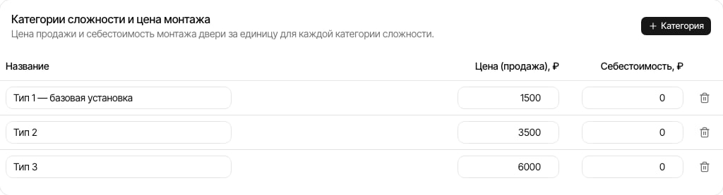 Расценки монтажа