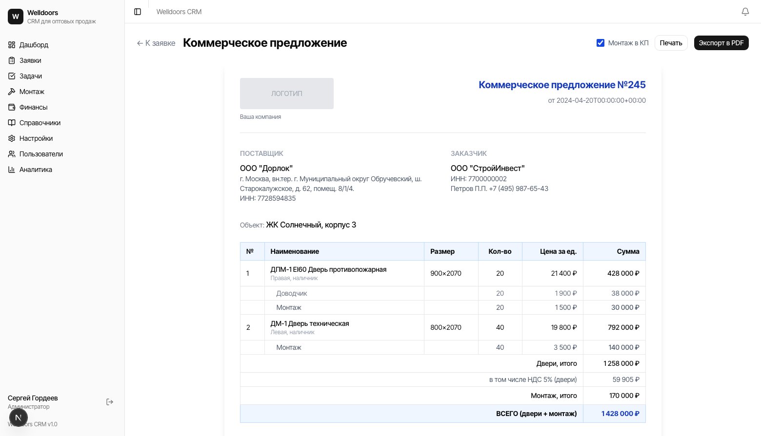 Объединённое КП