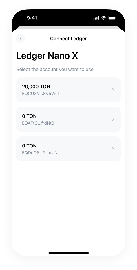 Ledger Device Accounts