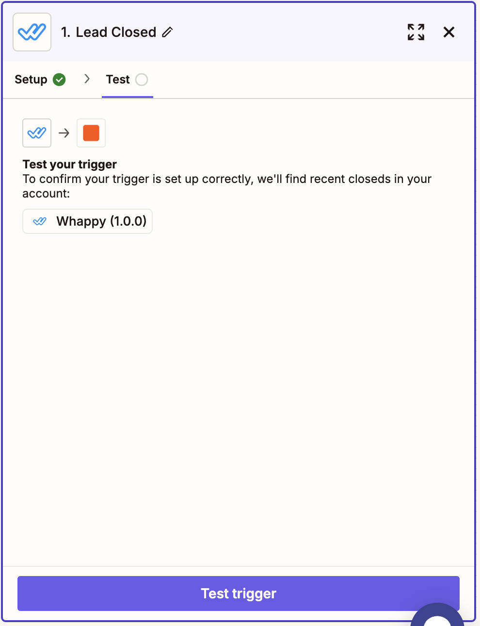 Test trigger and view sample data