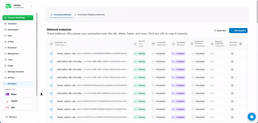 How to enable Schedule Activity and set delay duration