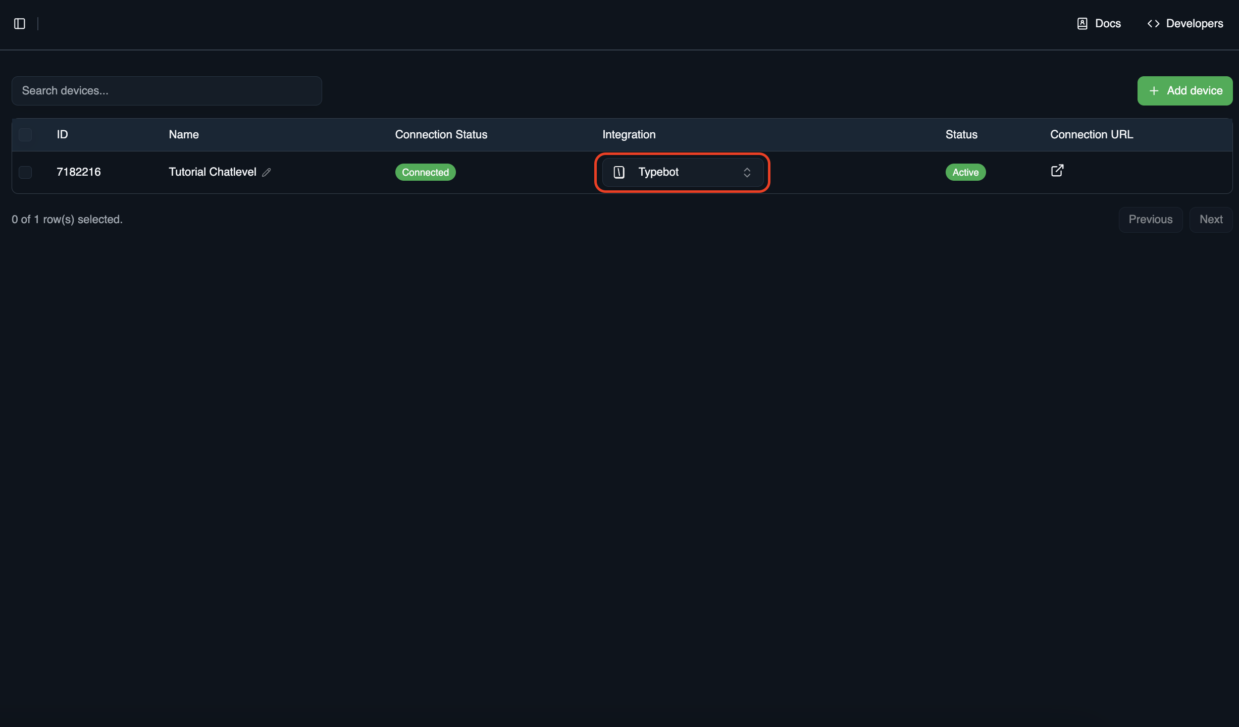 Screenshot Screenshot Integration Dropdown