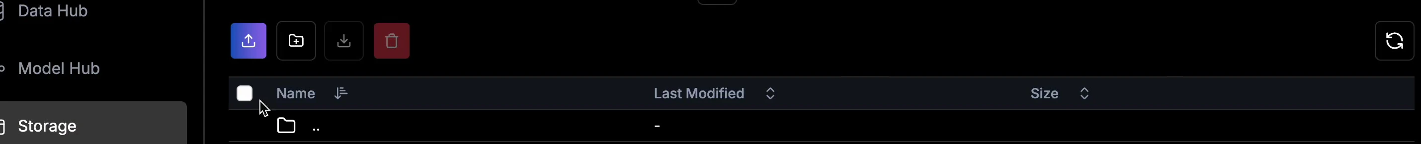 Storage file browser
