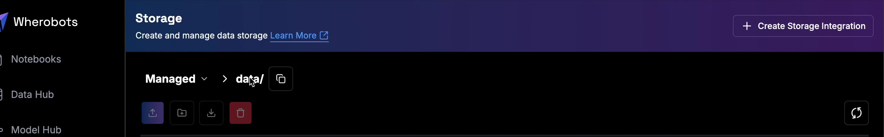 Storage source selector