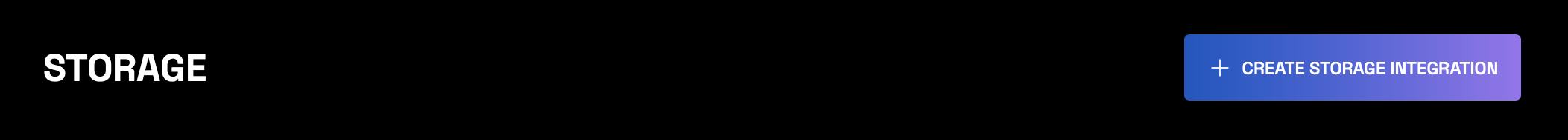 Create storage integration