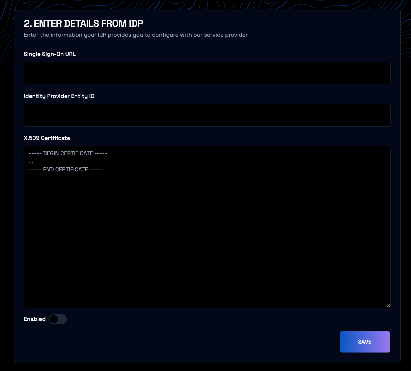 Identity Provider Details