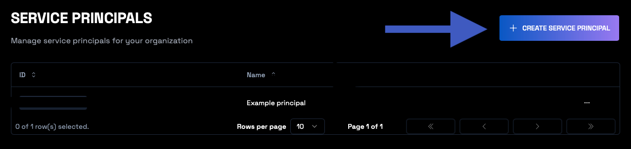 Create service principal