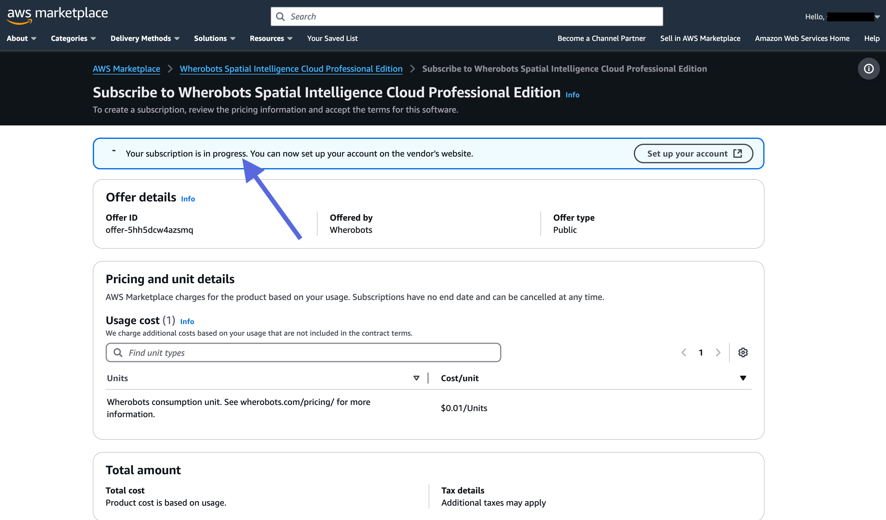 Set up your account 1