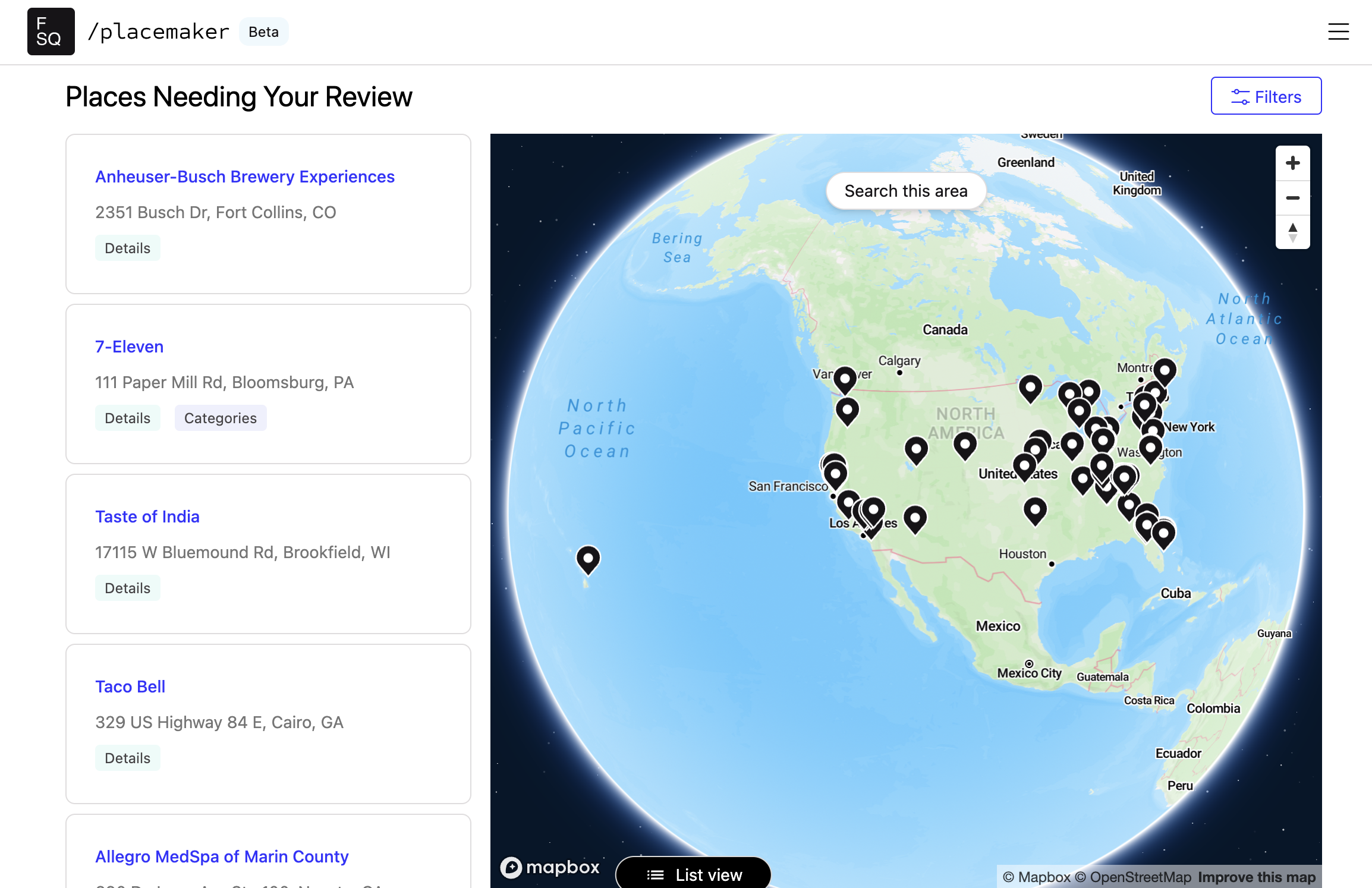 foursquare placemaker tools