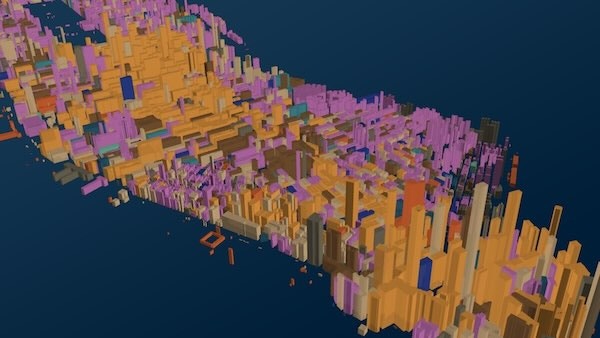 3D map of buildings in New York City