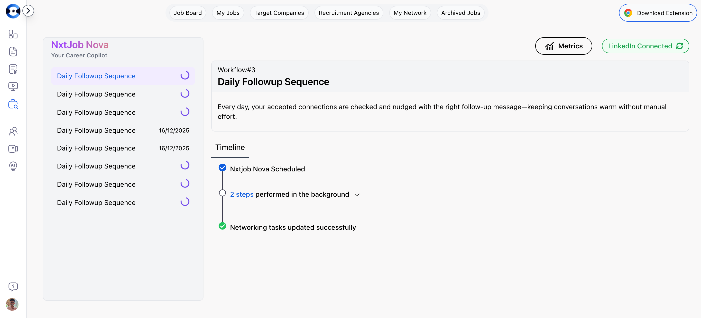 LinkedIn account connection setup