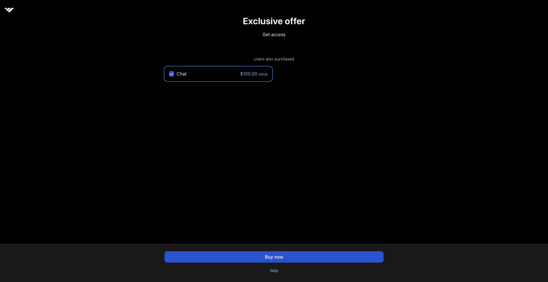 After checkout upsell