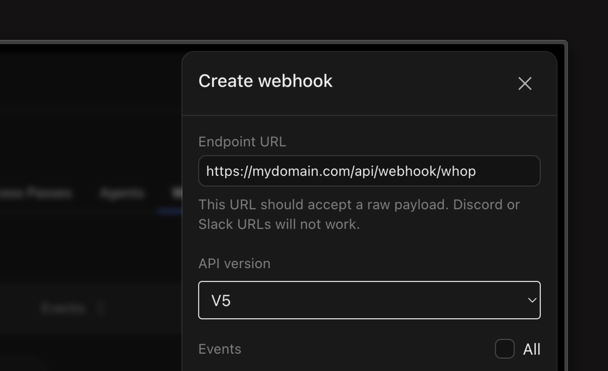 Webhook URL