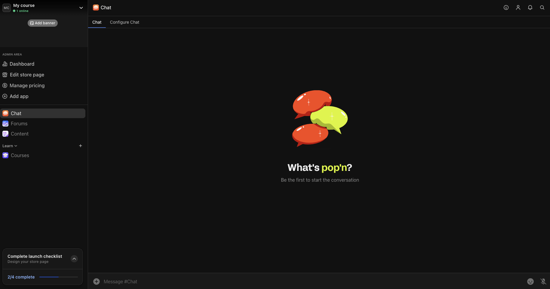 Addingchatapptocourse Png