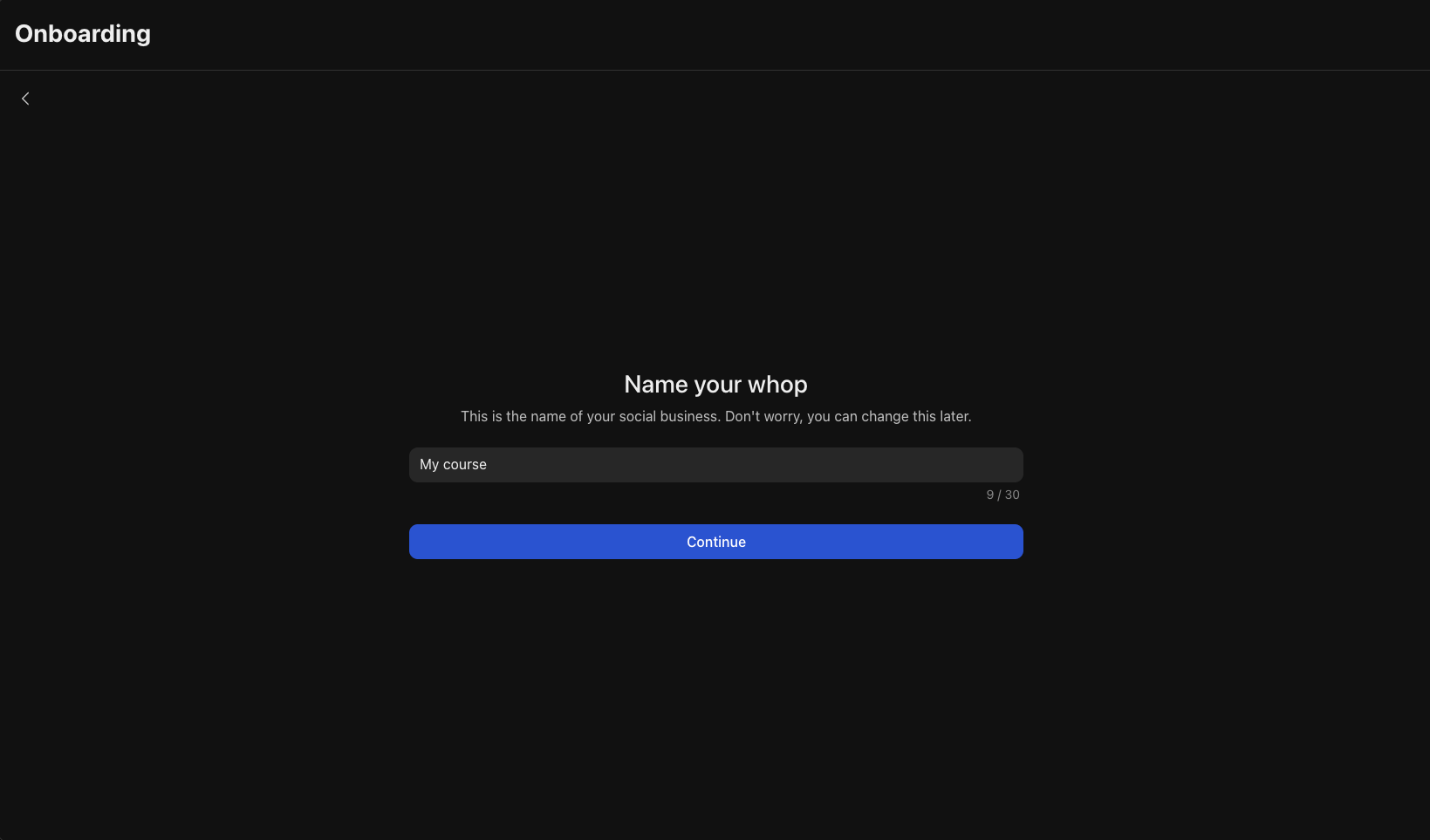 Create course on Whop