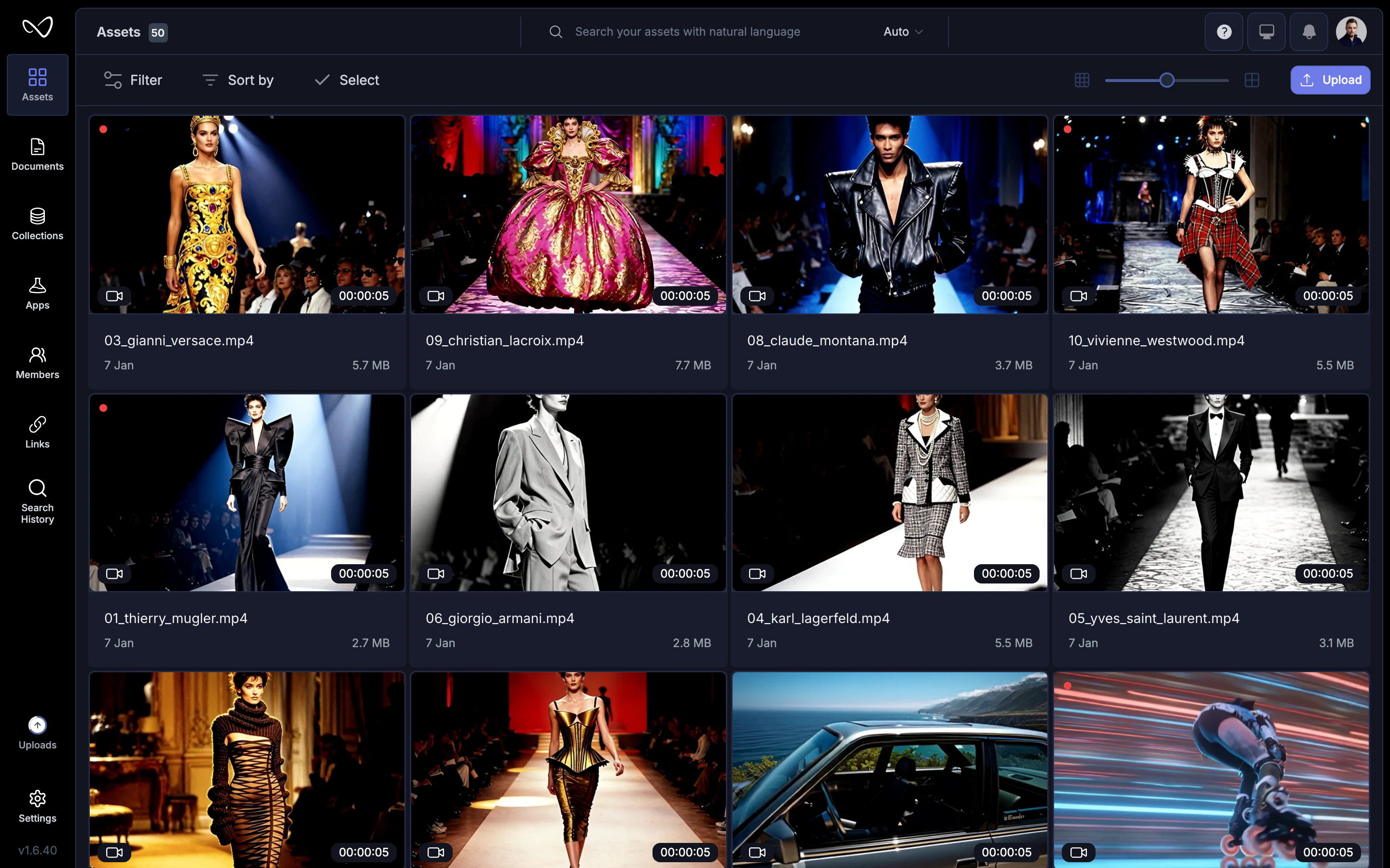 Asset library in Wikio