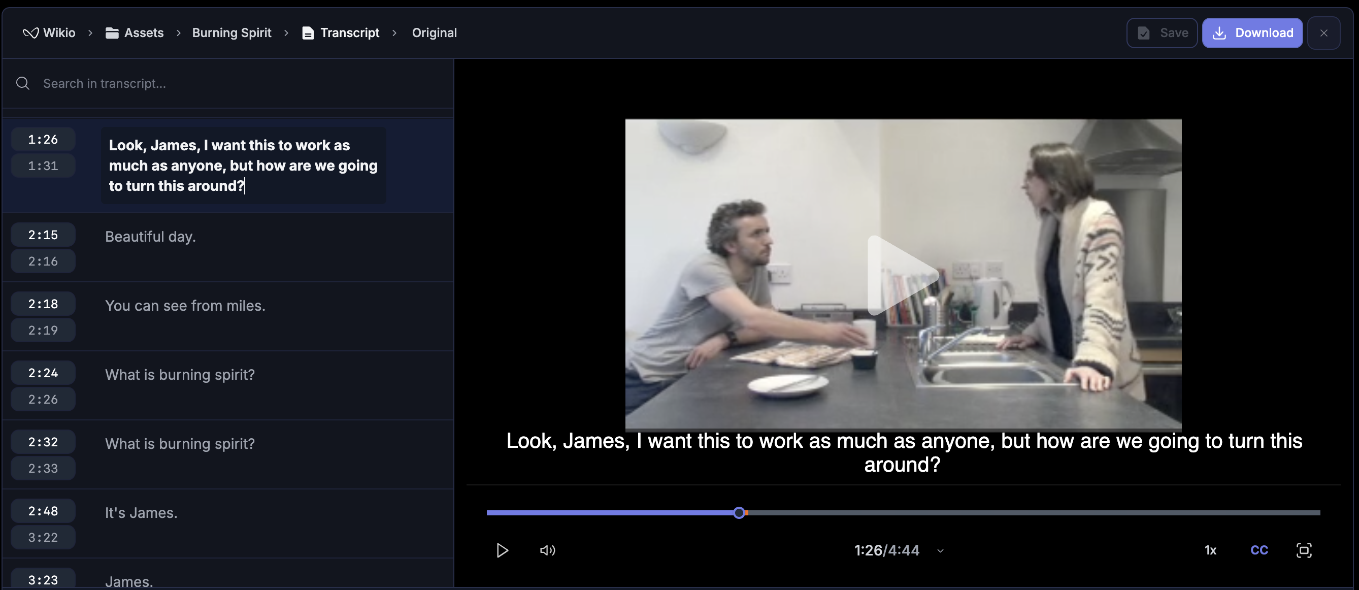 Transcript Editor Pn