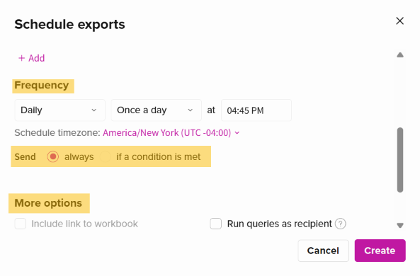 Schedule Frequency Pn