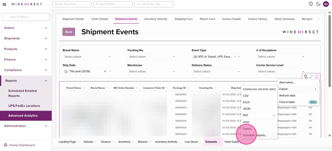 Howto Schedule Wine Direct Analytics Reports Step8