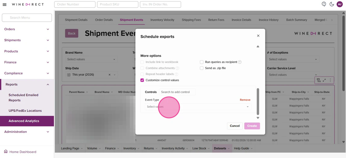 Howto Schedule Wine Direct Analytics Reports Step13