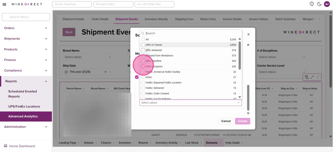 Howto Schedule Wine Direct Analytics Reports Step14