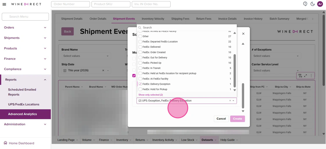 Howto Schedule Wine Direct Analytics Reports Step18